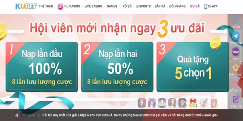Khuyến mãi Kubet11 - Cập nhật KM khủng mới nhất cho anh em 3 Khuyến mãi Kubet11 5 chọn 1 - khuyến mãi khi đăng ký kubet siêu hấp dẫn